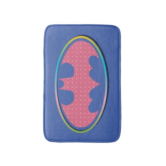 Batman | Roze poladot Logo Badmat (Voorkant Verticaal)