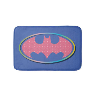 Batman   Roze poladot Logo Badmat