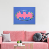 Batman | Roze poladot Logo Canvas Afdruk (Insitu (Woonkamer))