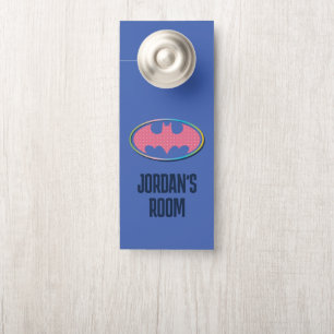 Batman   Roze poladot Logo Deurhanger