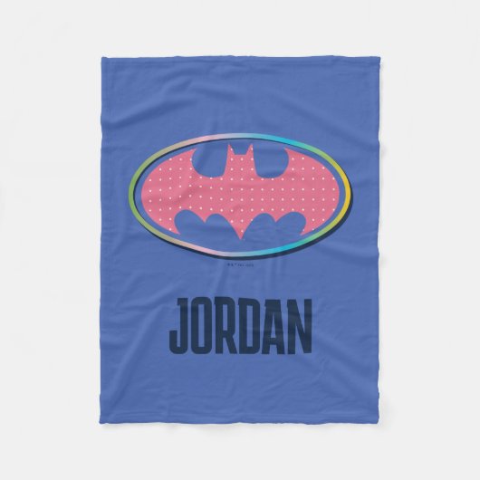 Batman | Roze poladot Logo Fleece Deken (Voorkant)