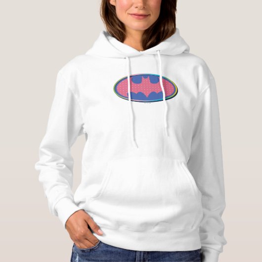 Batman | Roze poladot Logo Hoodie (Voorkant)