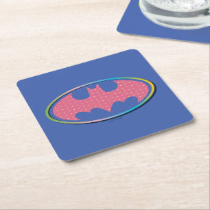 Batman   Roze poladot Logo Kartonnen Onderzetters