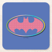 Batman | Roze poladot Logo Kartonnen Onderzetters (Voorkant)