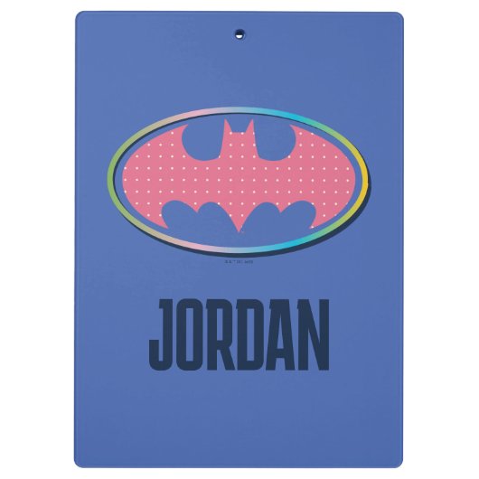 Batman | Roze poladot Logo Klembord (Achterkant)