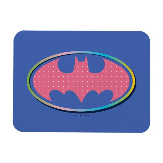 Batman | Roze poladot Logo Magneet (Horizontaal)