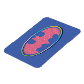 Batman | Roze poladot Logo Magneet (Linkerzijde)