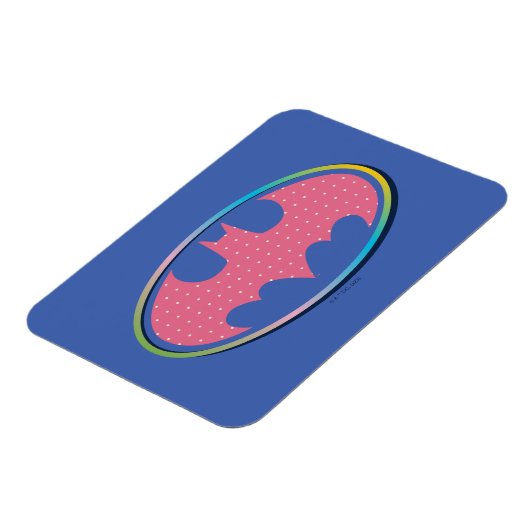 Batman | Roze poladot Logo Magneet (Linkerzijde)