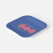 Batman | Roze poladot Logo Papieren Bordje (Gebogen)