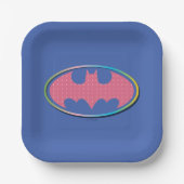Batman | Roze poladot Logo Papieren Bordje (Voorkant)