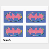 Batman | Roze poladot Logo Rechthoekige Sticker (Vel)