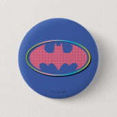 Batman | Roze poladot Logo Ronde Button 5,7 Cm (Voorkant)