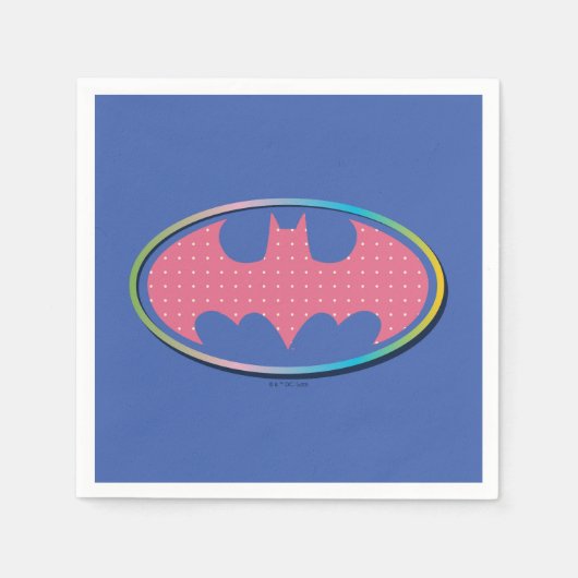Batman | Roze poladot Logo Servet (Voorkant)