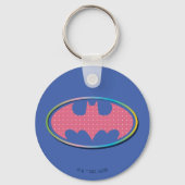 Batman | Roze poladot Logo Sleutelhanger (Voorkant)