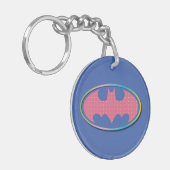 Batman | Roze poladot Logo Sleutelhanger (Voorkant Links)