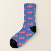 Batman | Roze poladot Logo Sokken (Links - buitenkant)