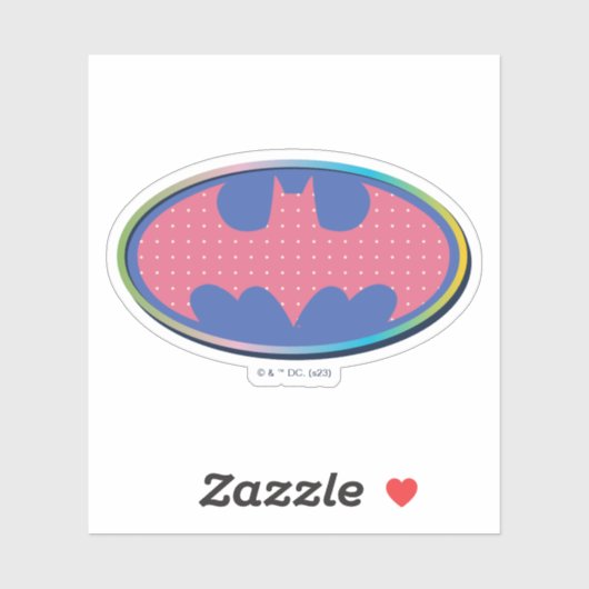 Batman | Roze poladot Logo Sticker (Vel)