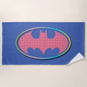 Batman Roze poladot Logo Strandlaken