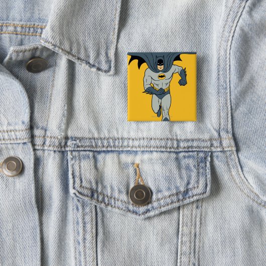 Batman Running Vierkante Button 5,1 Cm (In situ)