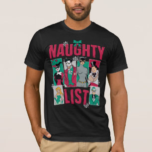 Batman   Santa Naughty Lijst van Villains T-shirt