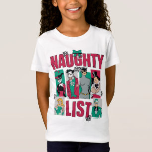 Batman Santa Naughty Lijst van Villains T-shirt