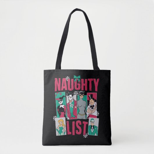 Batman | Santa Naughty Lijst van Villains Tote Bag (Voorkant)