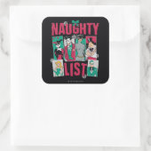 Batman | Santa Naughty Lijst van Villains Vierkante Sticker (Tas)