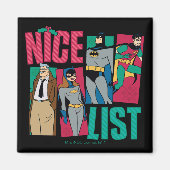 Batman | Santa Nice-lijst van helden Magneet (Voorkant)
