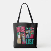 Batman | Santa Nice-lijst van helden Tote Bag (Achterkant)