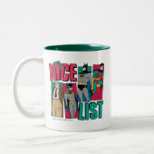 Batman | Santa Nice-lijst van helden Tweekleurige Koffiemok (Links)