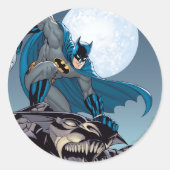 Batman Scenes - Gargoyle Ronde Sticker (Voorkant)
