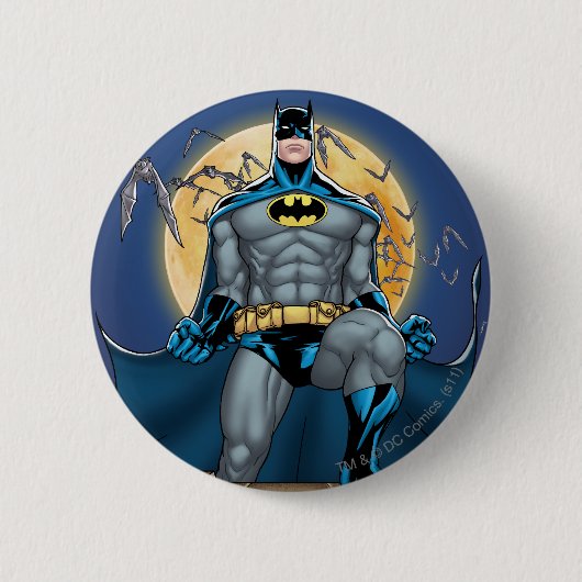 Batman-scènes - Moon Front Uitzicht Ronde Button 5,7 Cm (Voorkant)