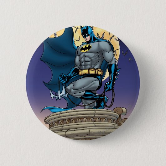 Batman-scènes - Moon Side Uitzicht Ronde Button 5,7 Cm (Voorkant)