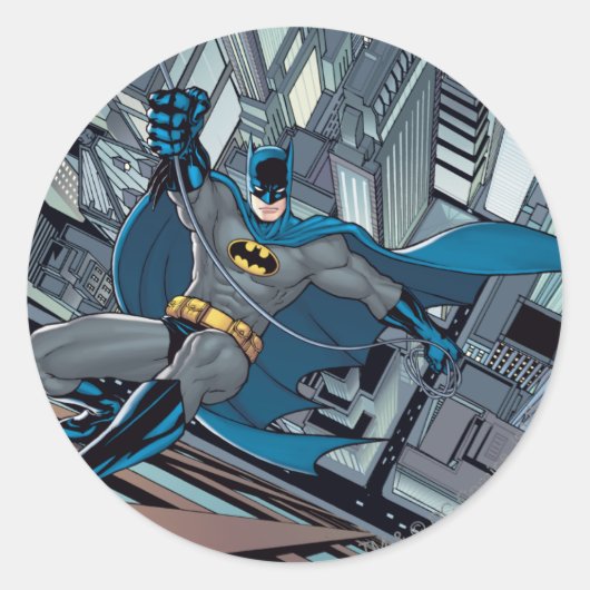 Batman-scènes - Schaalmuur Ronde Sticker (Voorkant)