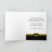 Batman | Schoolbord Hartelijk Gefeliciteerd Dank J Bedankkaart (Binnen)