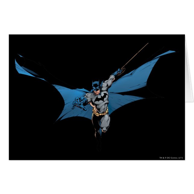 Batman springt met touw (Voorkant Horizontaal)