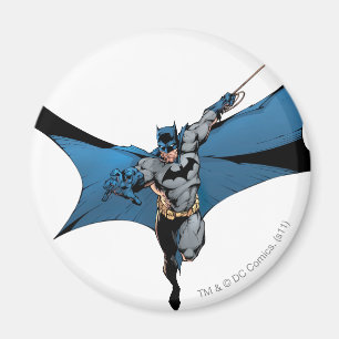 Batman springt met touw magneet