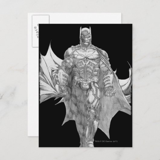 Batman Standing Drawing Briefkaart (Voorkant / Achterkant)