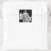 Batman Standing Drawing Vierkante Sticker (Tas)