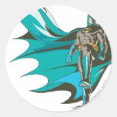 Batman Standing Ronde Sticker (Voorkant)
