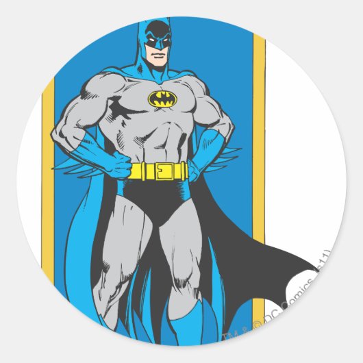 Batman Stands 2 Ronde Sticker (Voorkant)