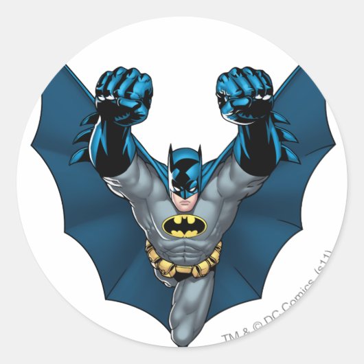 Batman Stands Ronde Sticker (Voorkant)