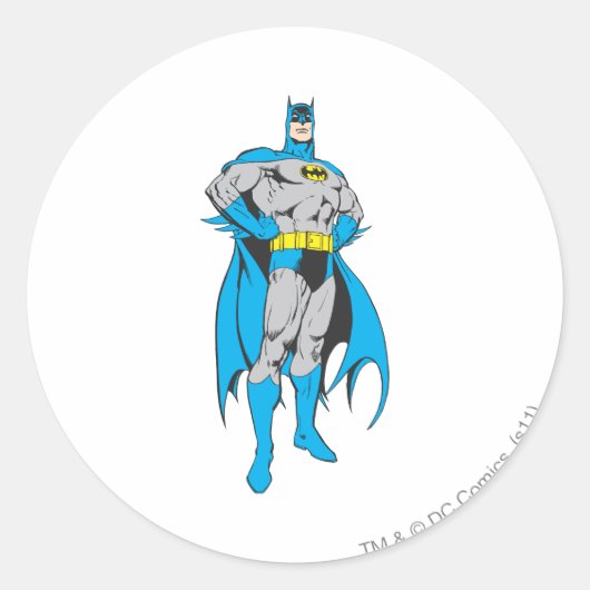 Batman Stands Ronde Sticker (Voorkant)