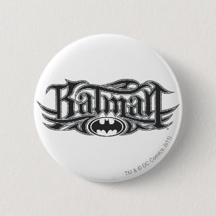 Batman Stijlvol Logo Ronde Button 5,7 Cm