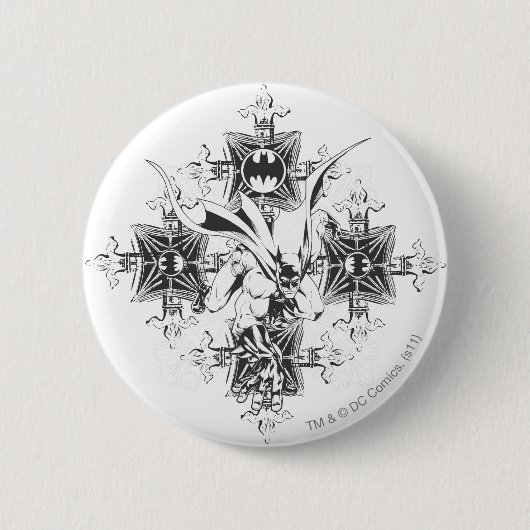 Batman Street Design Ronde Button 5,7 Cm (Voorkant)