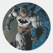 Batman Stride Ronde Sticker (Voorkant)