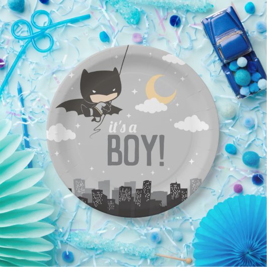 Batman Super Hero Baby shower Papieren Bordje (Feest)