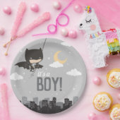 Batman Super Hero Baby shower Papieren Bordje (Feest)