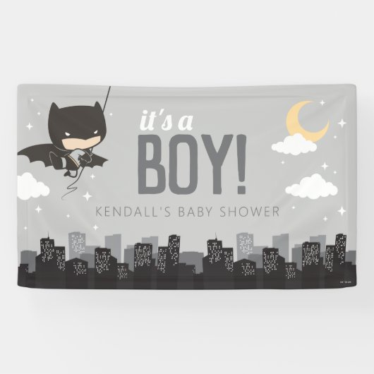 Batman Super Hero Baby shower Spandoek (Horizontaal)