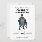 Batman Super Hero Birthday Uitnodiging (Voorkant)
